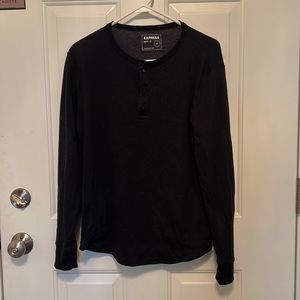 Express Henley, Black, Small